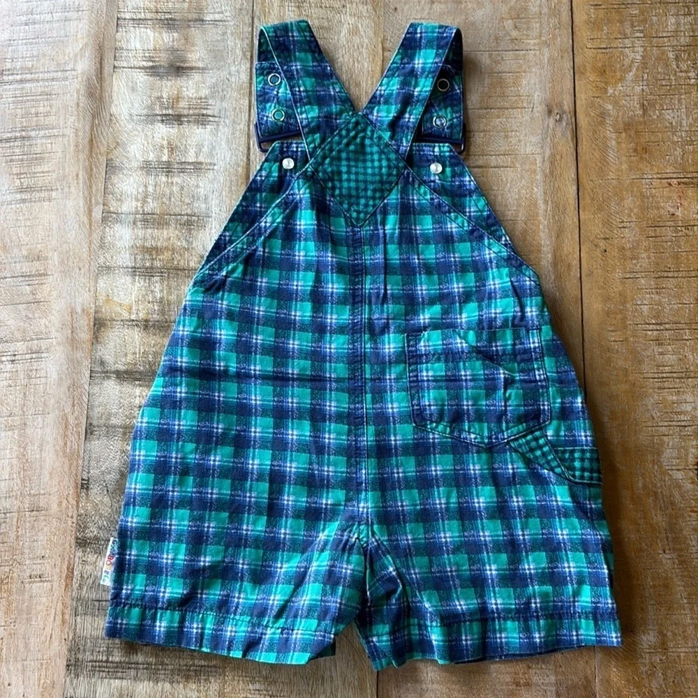 Vintage Gymboree boys plaid overalls X-Small(9m-1.5yr)